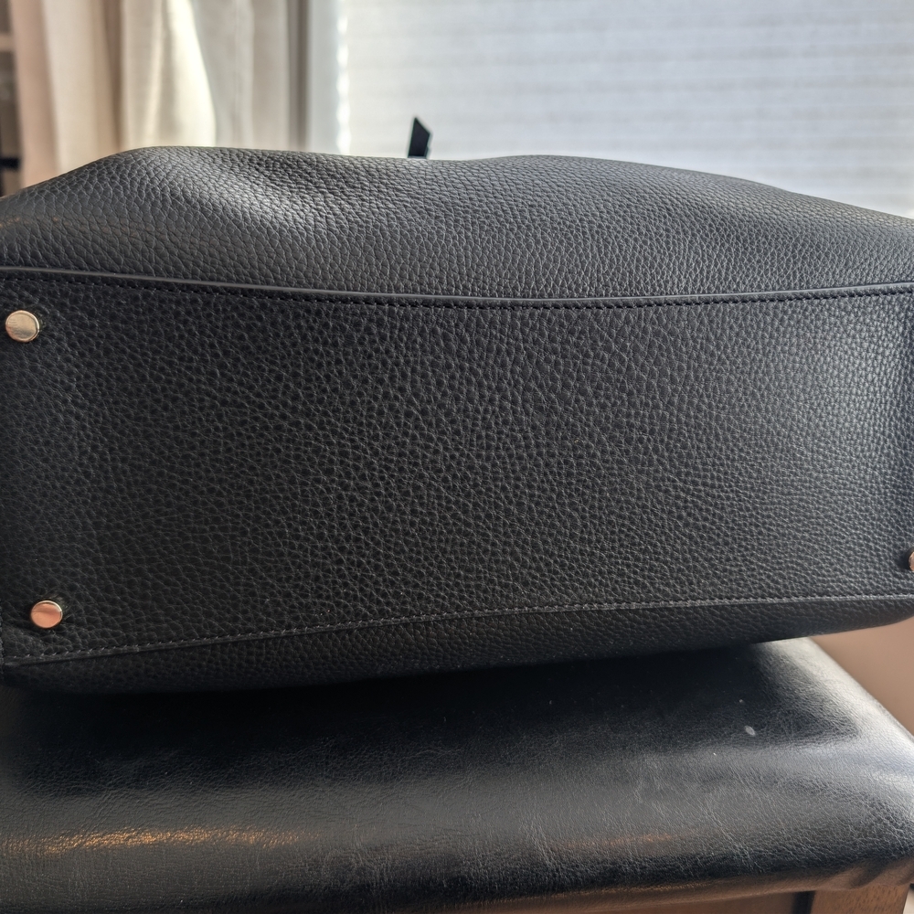 Kate Spade Black Leather Marti Large Shoulder Tote Bag Minimal EUC - Picture 11 of 11